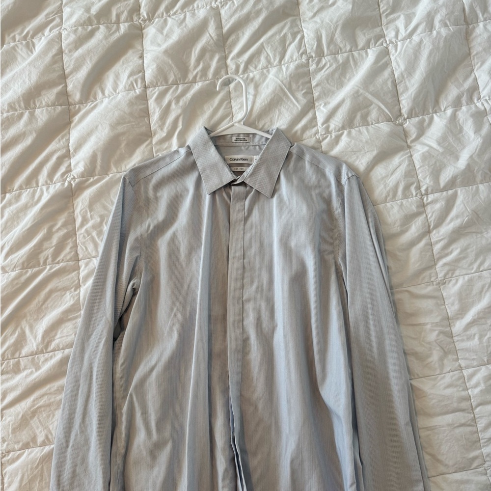 Calvin Klein Light Gray Shirt Jacket
